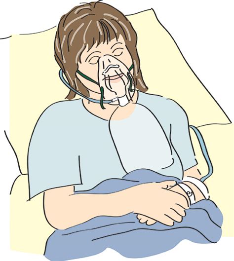 a patient with breathing difficulties