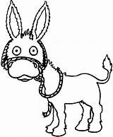 Donkey Coloring Pages Coloringpagesabc sketch template