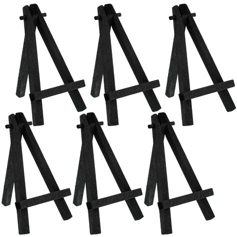art supply  high small black wood display easel pack