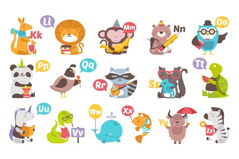 alphabet animals illustrations  creative market