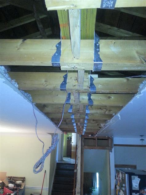 framing   place  support header   ceiling home improvement stack exchange