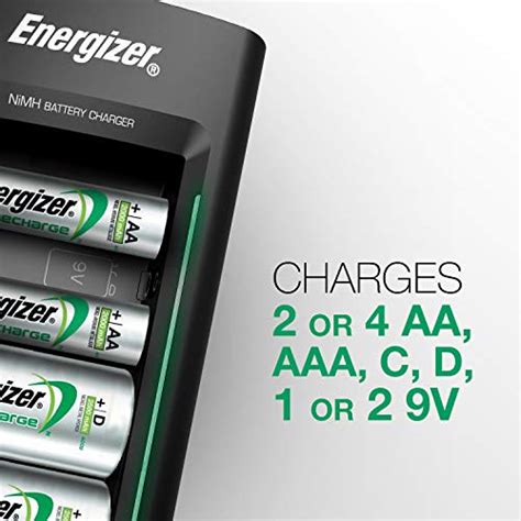 Energizer Rechargeable Battery Charger For C Cell D Cell Aa Aaa And