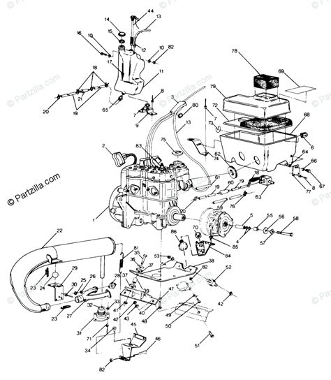 polaris snowmobile  oem parts diagram  engine mounting   classic partzillacom
