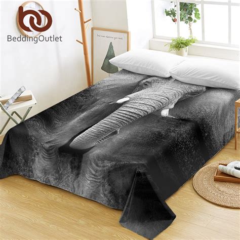 Beddingoutlet Elephant Bed Sheets 3d Printed Flat Sheet Photography Bed