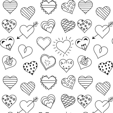 printable heart coloring page ausdruckbare ausmalseite freebie
