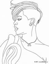 Rihanna Coloring Pages Portrait Sheets People Color Famous Hellokids Print Colouring Star Adults Stencil sketch template
