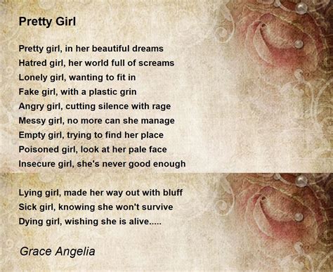 pretty girl pretty girl poem  grace angelia