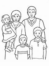 Family Members Drawing Coloring Five Pages Children Lds Together Standing Conference General Packet Activity Illustration Girl sketch template