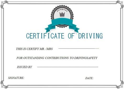 downloadable driving lessons gift voucher template driving