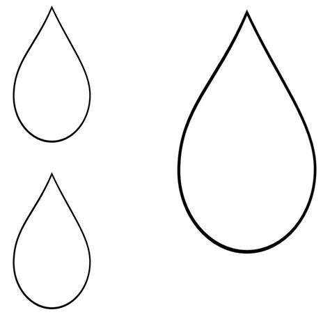 printable raindrop shapes  printable raindrop