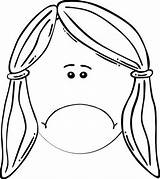 Sad Face Girl Clipart Clip Line Mother Cliparts Clker Coloring Woman Royalty Vector Online Boy Library Clipartmag Large sketch template