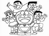 Doraemon Easy Mewarnai Clipart Teman sketch template