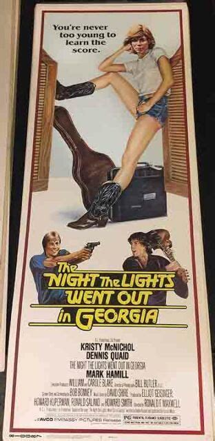 the night the lights went out in georgia 81 original u s insert film