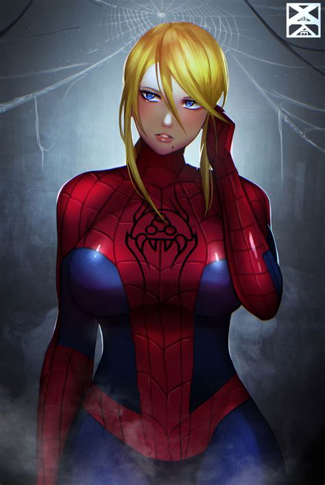 Samus Aran Spider Man And Metroid Marvel And 2 More Drawn By