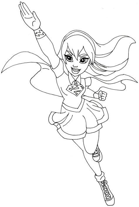 supergirl coloring pages printable educative printable