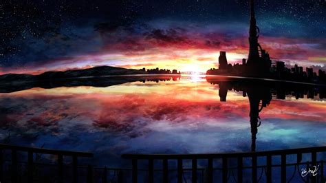 Sunset Sky Scenery Anime 4k 6 2598 Wallpaper
