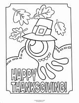 Thanksgiving Coloring Pages Happy Drawings Monster Jellytelly Paintingvalley Books sketch template