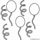 Coloring Balloons Streamers Years Bigactivities Pages 2009 sketch template