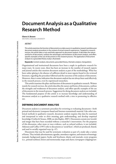 document analysis   qualitative research method