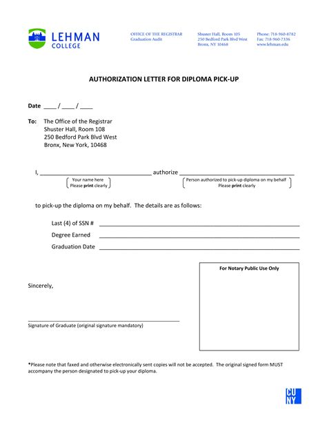 authorization letter  receive documents  examples format sample