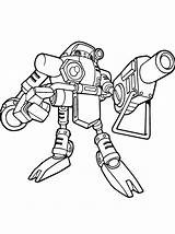 Robots Ninja Robot Coloring Pages Gamma Sonic Colouring Big Machine Colorkid sketch template
