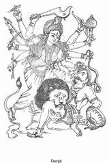 Durga Drawing Sketch Hindu Goddess God Gods Indian Maa Sketches Painting Outline Coloring Drawings Tanjore Deities Book Krishna Draw Paintingvalley sketch template