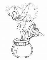 Tinkerbell Coloring Pages Disney Drawing Outline Wonder Flowers Color Vase Vases Came Bottle Unisex Fairies Tinker Bell Print Fairy 2010 sketch template