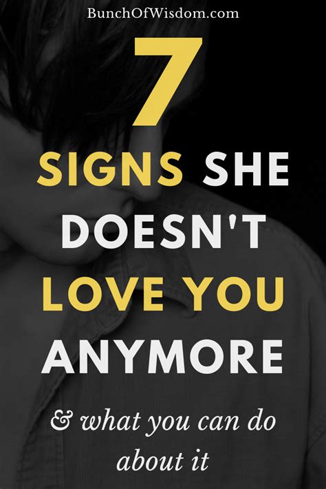definite signs  doesnt love  anymore        love