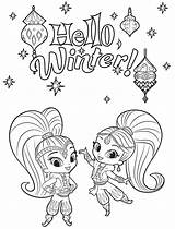 Shine Shimmer Coloring Pages Winter Printable Print Color Christmas Sheets Hello Books Book Princess Nella Leah Choose Board sketch template