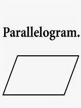 Parallelogram Printable Coloring Geometry Parallel Sides Two Template Shapes Words Drawings School Pages sketch template