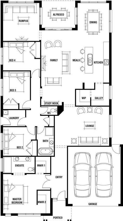 bedroom house plans single story homyhomee