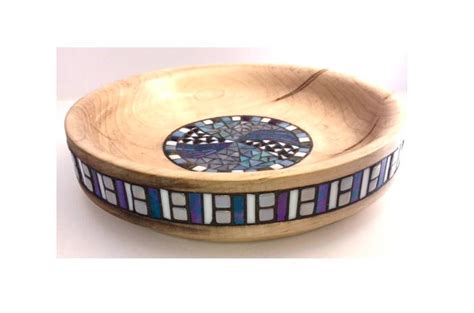 Beautiful Stained Glass Mosaic Hand Turned Bowl By Hespelerhomestead On