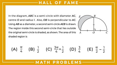 hall  fame math contest problems video  youtube
