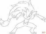 Zoroark Pokemon Supercoloring Rowdy Deoxys Iii Drukuj sketch template