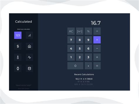 calculator web app uplabs