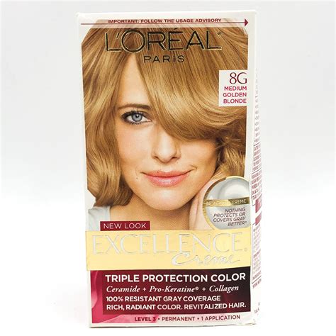 L Oreal Paris Excellence Creme Hair Color Dye 8g Medium Golden Blonde