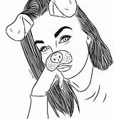 Drawing Girl Outline Drawings Snapchat Tumblr Para Sketches Girls Cool Sketch Desenhos Itl Freetoedit Girly Picsart Desenhar Hipster Cat Backgrounds sketch template
