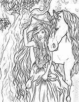 Coloring Unicorn Pages Mermaid Colouring Fairy Visit Fenech Selina sketch template