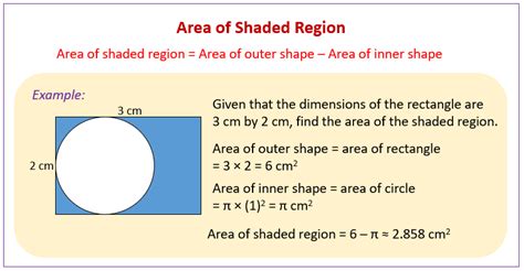area  shaded region worksheets rectangles  triangles