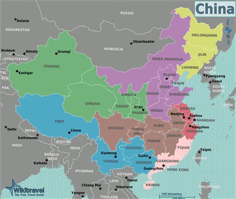 map  china provinces worldofmapsnet  maps  travel