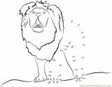 Lion Dot Connect Dots Printable sketch template
