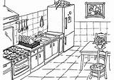 Kitchen Coloring Drawing Pages Table Cooking Utensils Color Getdrawings Getcolorings Drawings Pag Paintingvalley Fire sketch template