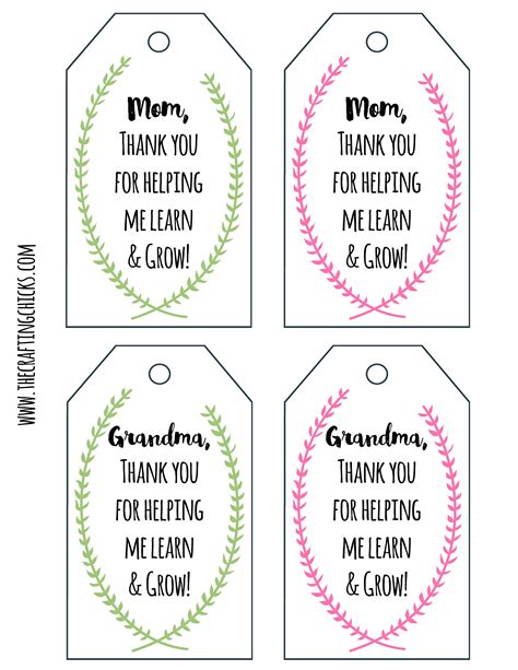 collection mothers day gift tags printable