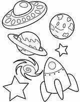 Coloring Pages Kids Galaxy Planet Space Visit Planets Color sketch template