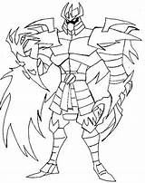 Shredder Tengu Mutant Lineart sketch template