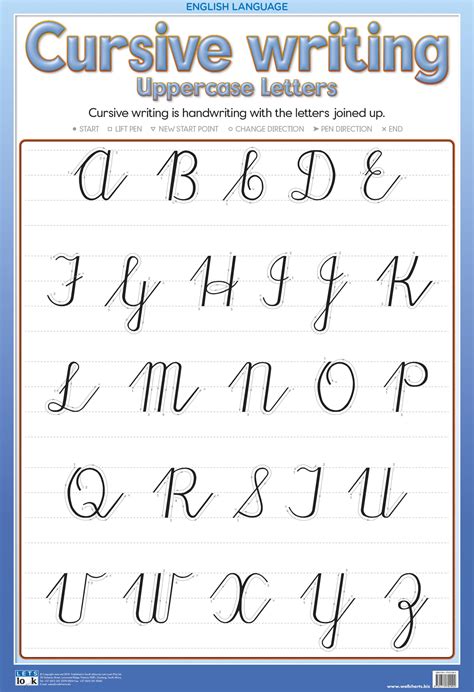 printable cursive alphabet chart
