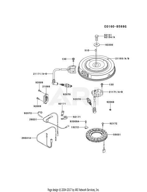 kawasaki fxv bs  stroke engine fxv parts diagram  electric equipment