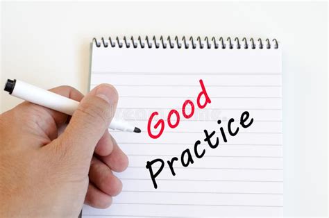 good practice text concept  notebook stock image image  professional standard