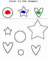 Preschool Shapes Worksheet Coloring Shape Printable Worksheets Color Kids Fun Print Printables Each Today Great sketch template