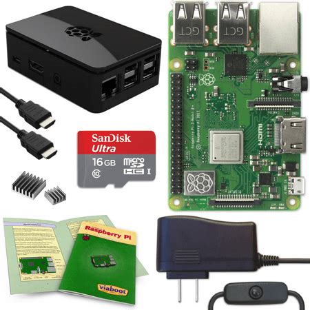 abox raspberry pi   complete starter kit  pi  model  board gb micro sd card preloaded